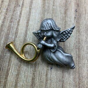 Daria Herald Music Pewter Vintage Angel Pin